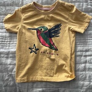 Patagonia Yellow Tee with Bird Design